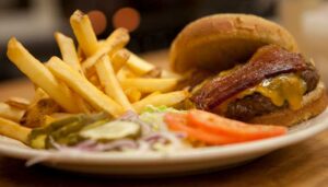 Cables Pub and Grill Greeley, Colorado restaurant and bar cheeseburger