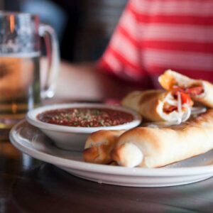 Cables Pub and Grill Greeley, Colorado restaurant and bar pizza flares with marinara dipping sauce