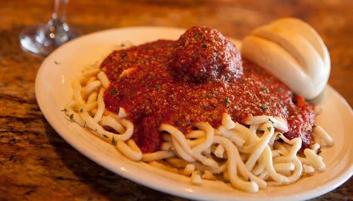 Cables Pub and Grill Greeley, Colorado restaurant and bar spaghetti and meatball pasta